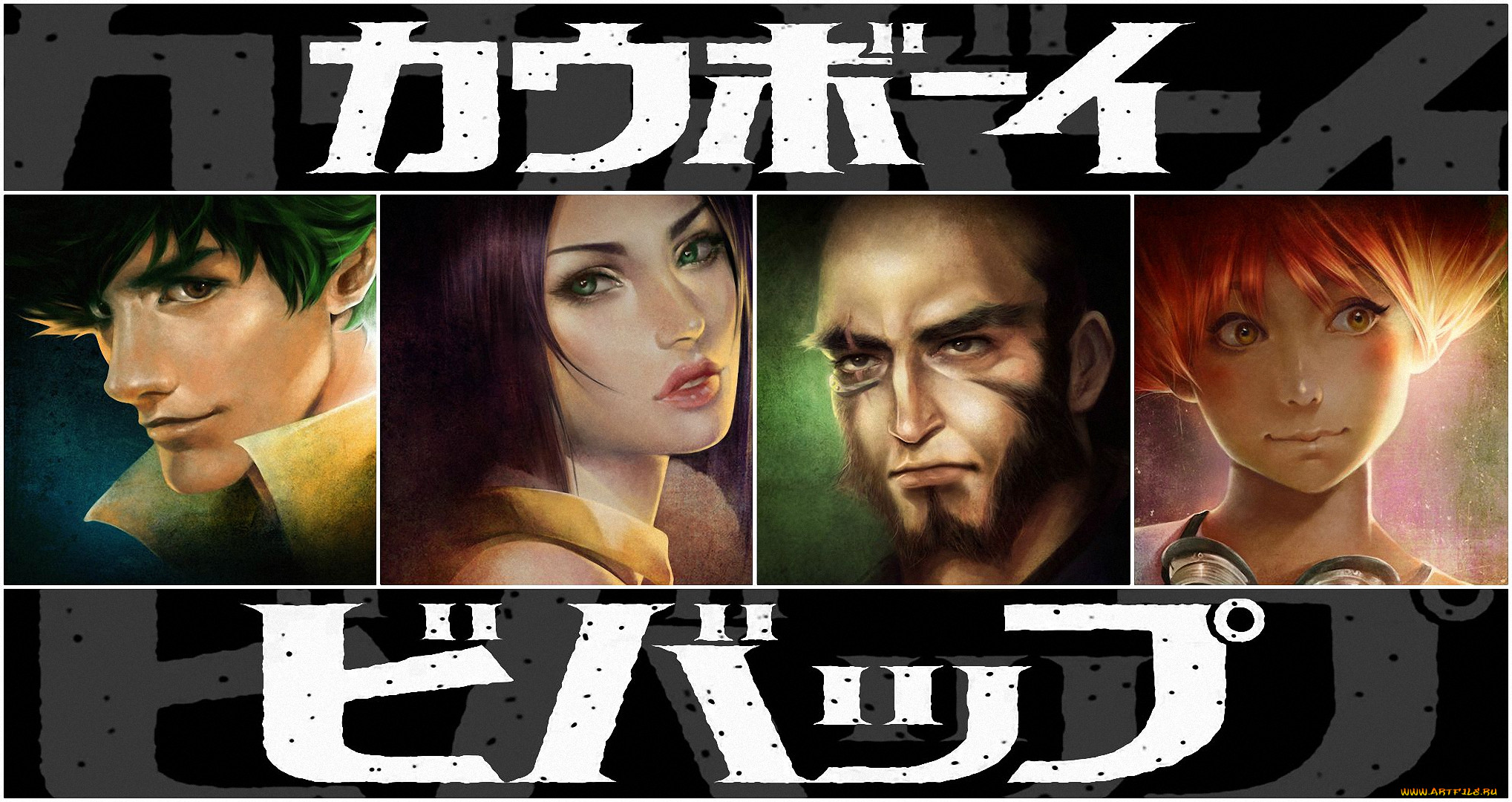, cowboy bebop, faye, ed, spike, jet